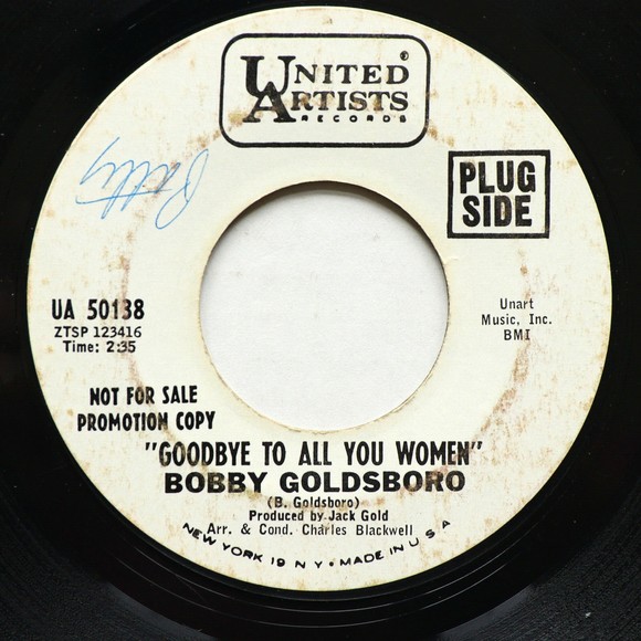 Bobby Goldsboro – Goodbye To All You Women / Abilene 45 Vinyl 7" Single UA-50138 - Picture 1 of 9